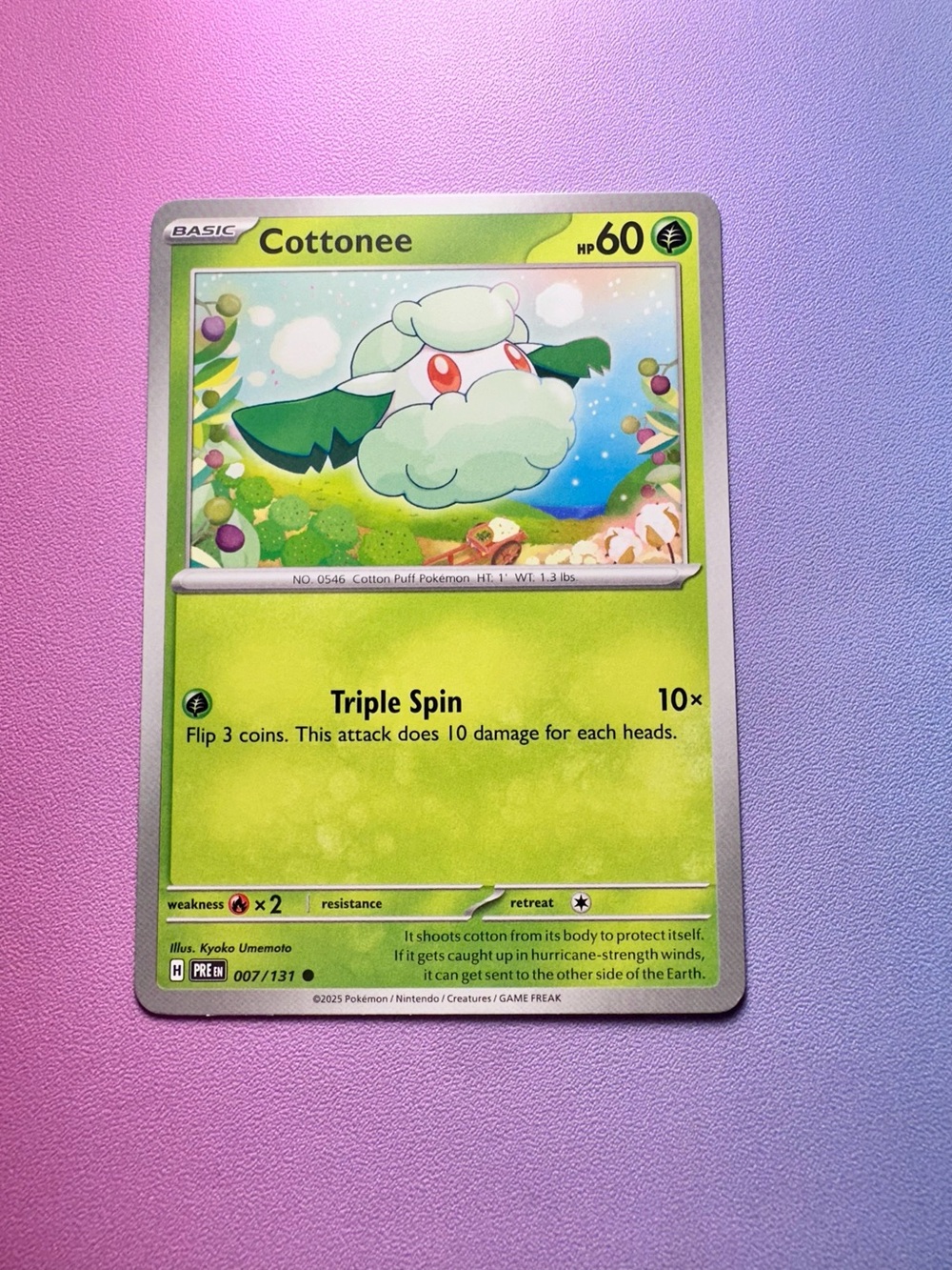 cottonee - 007/131 (common) — pokemon: prismatic evolutions